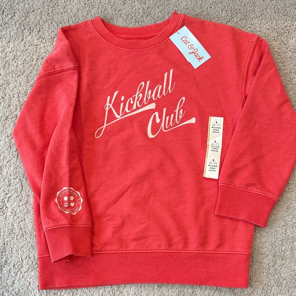 cat & jack lightweight relaxed long sleeve sweatshirt